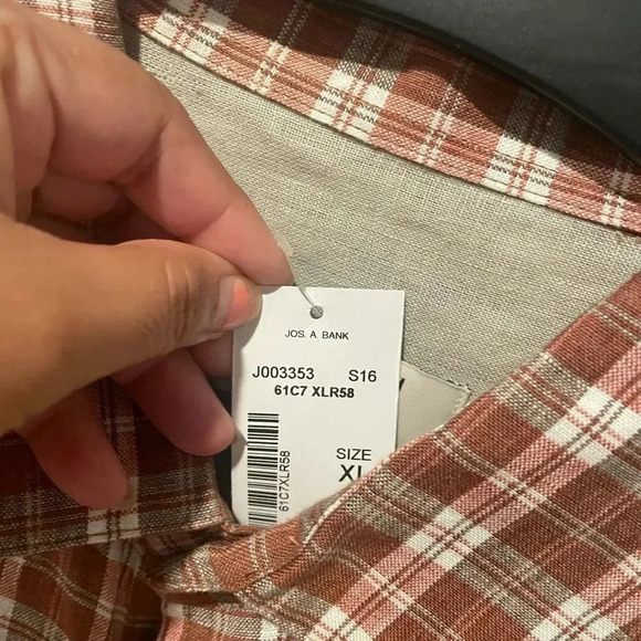 NWT Joseph Abboud button down shirt 100% linen size XL - Picture 3 of 3